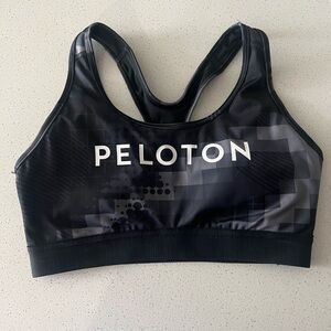 adidas x Peloton Black & Gray Racerback Sports Bra